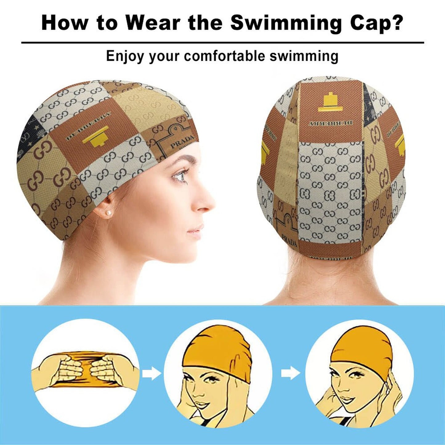 Swimming Cap for Women and Men (All-over Printing)