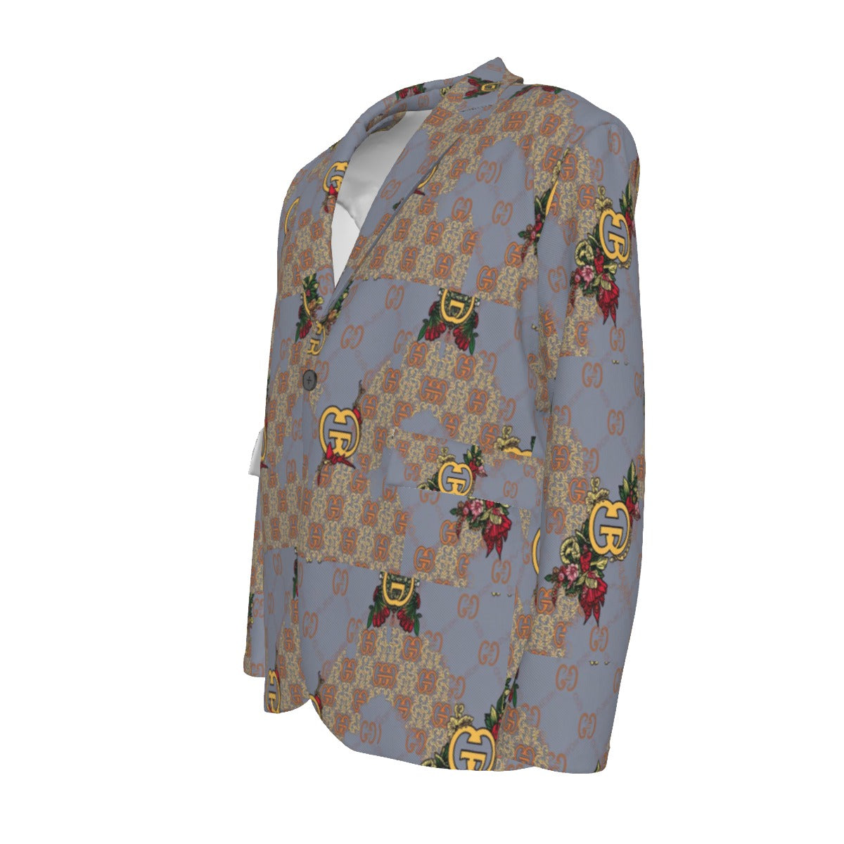 Gucci G'iore By Cartier Men's Cotton Blazer with Flat Lapel Collar - Stylish & Comfortable