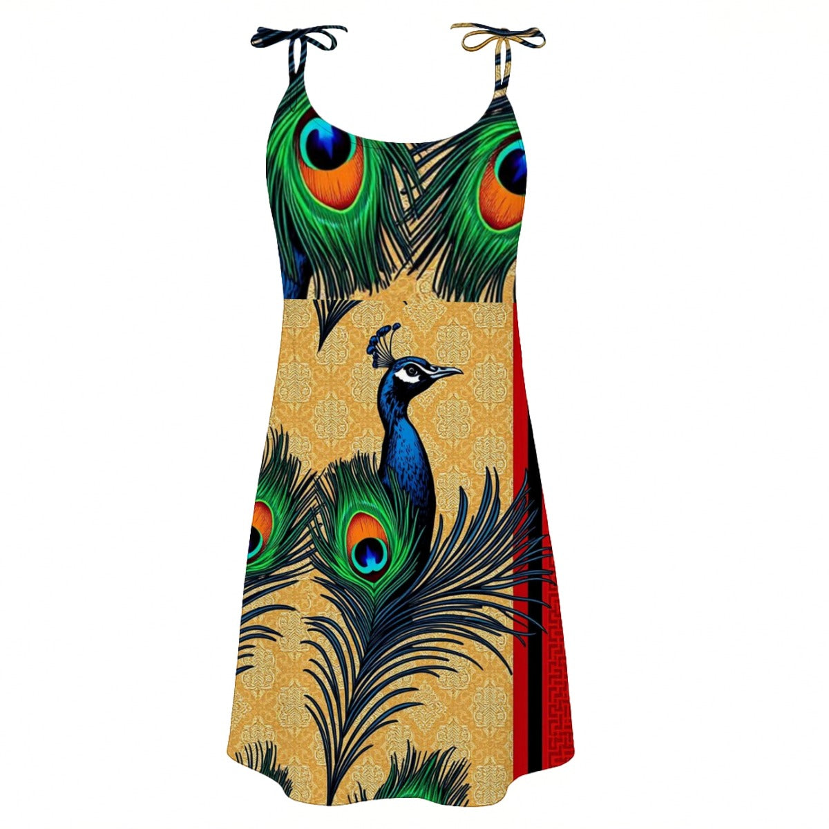 All-Over Print Women's Beach Tie Dress