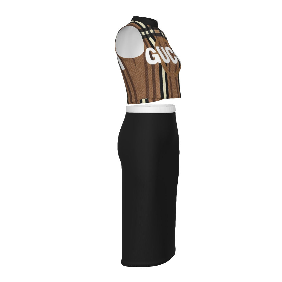 Cartier's Gucci by G'iore Tank Top & Split High Skirt Set
