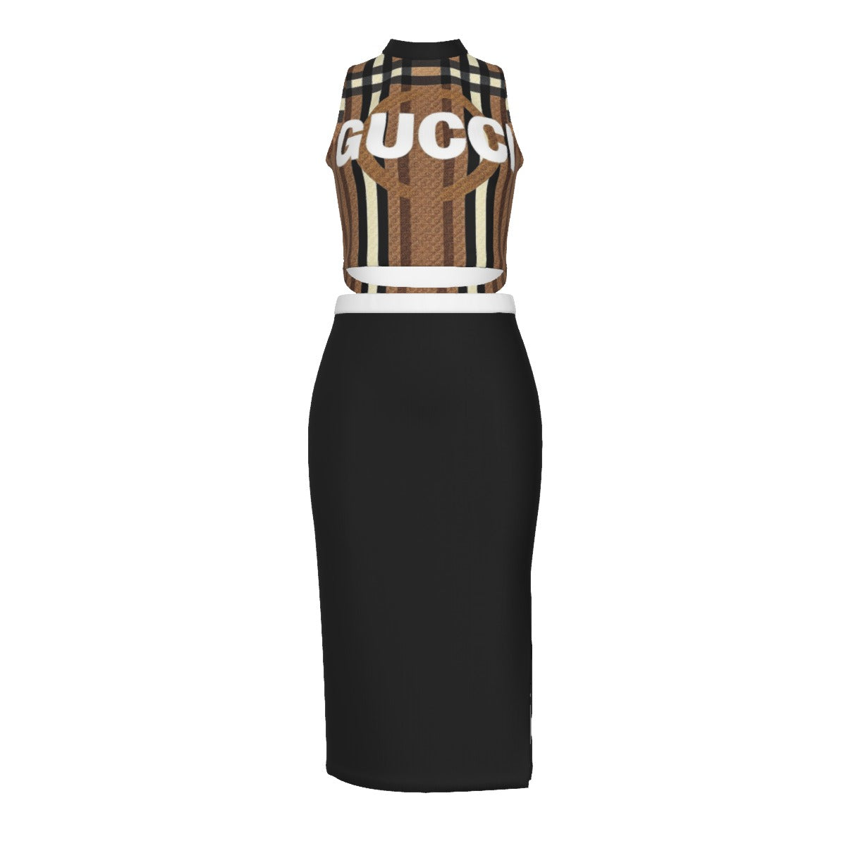 Cartier's Gucci by G'iore Tank Top & Split High Skirt Set