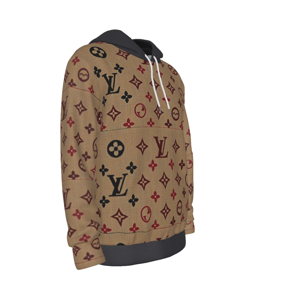 LV Gutton by Cartier Warm Fleece Hoodie for Cold Weather - Regular Fit