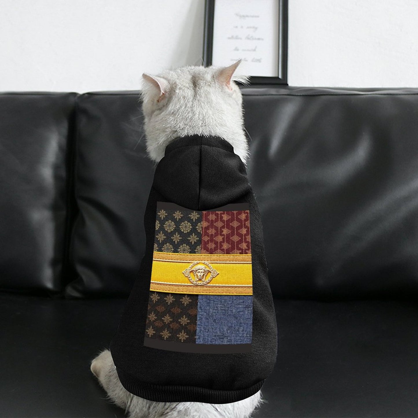 Custom Pet Hoodies-Partially Printed Pullover Sweatshirts