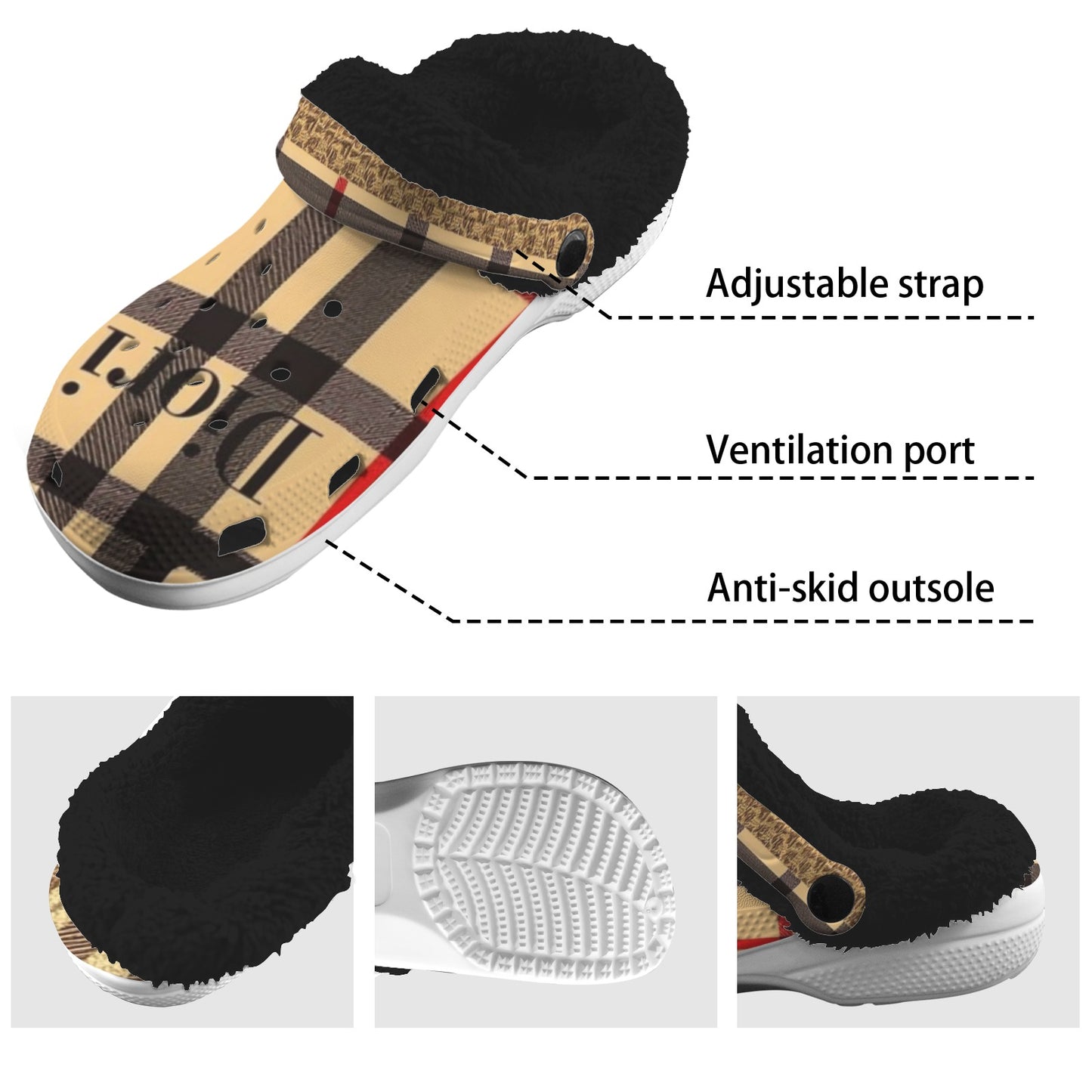 Fendi Dior By Carti Fleece Lined Adults Clogs