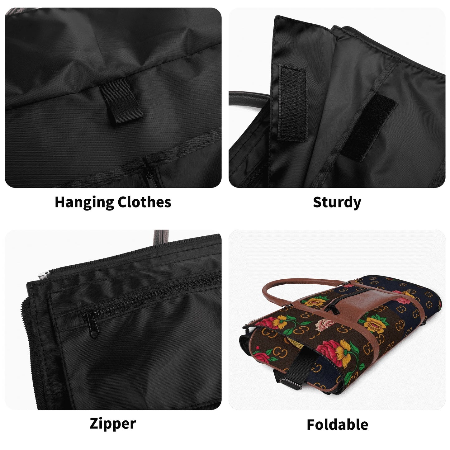 Cartier Gior Leather Duffle Bag Foldable Travel Bag