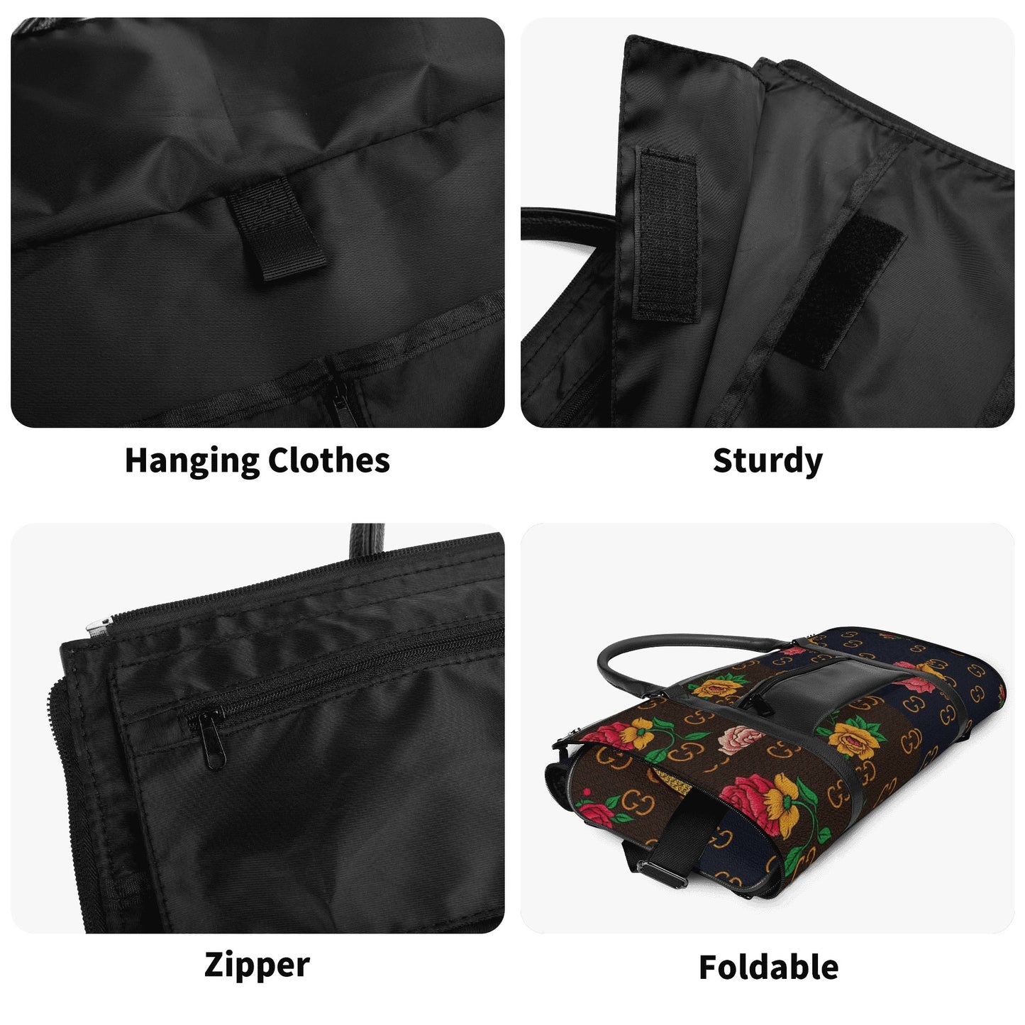 Cartier Gior Leather Duffle Bag Foldable Travel Bag