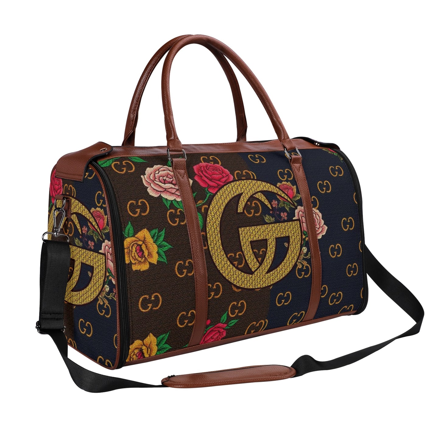 Cartier Gior Leather Duffle Bag Foldable Travel Bag