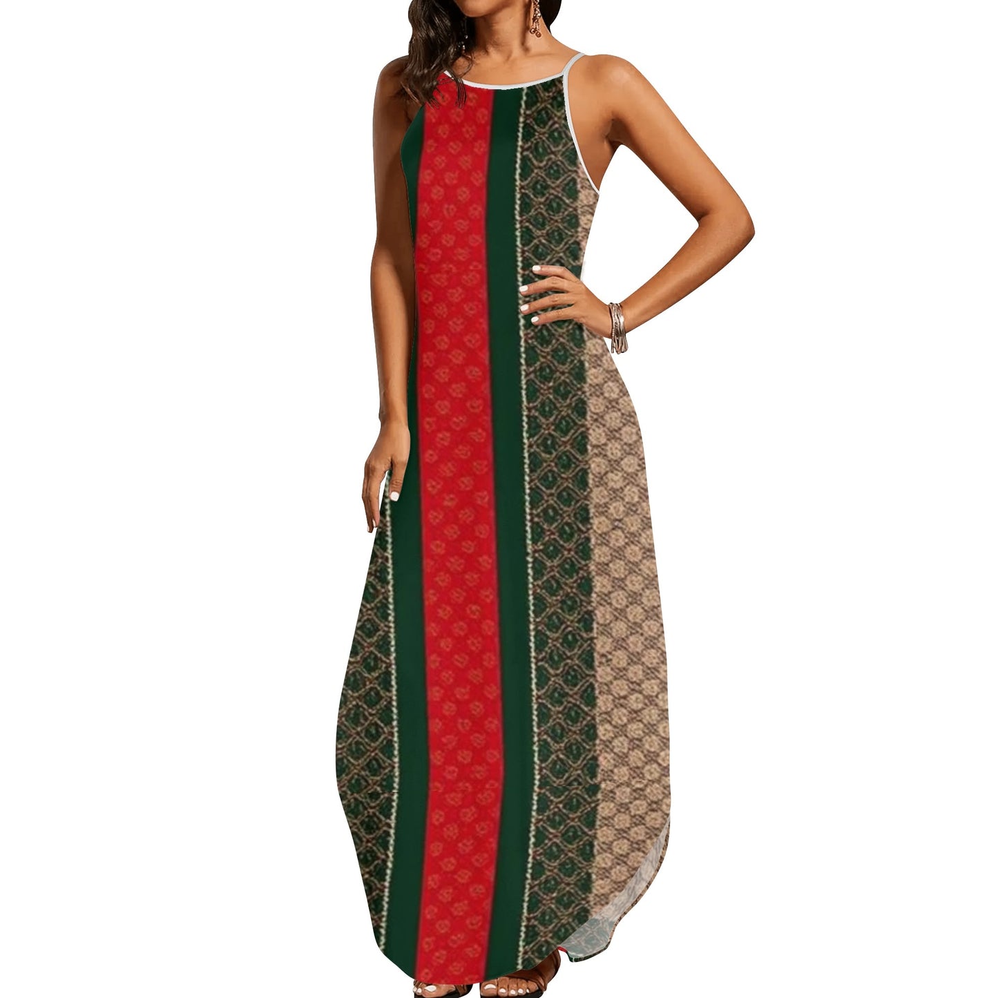 Gucci Giore Womens Elegant Sleeveless Evening Dress