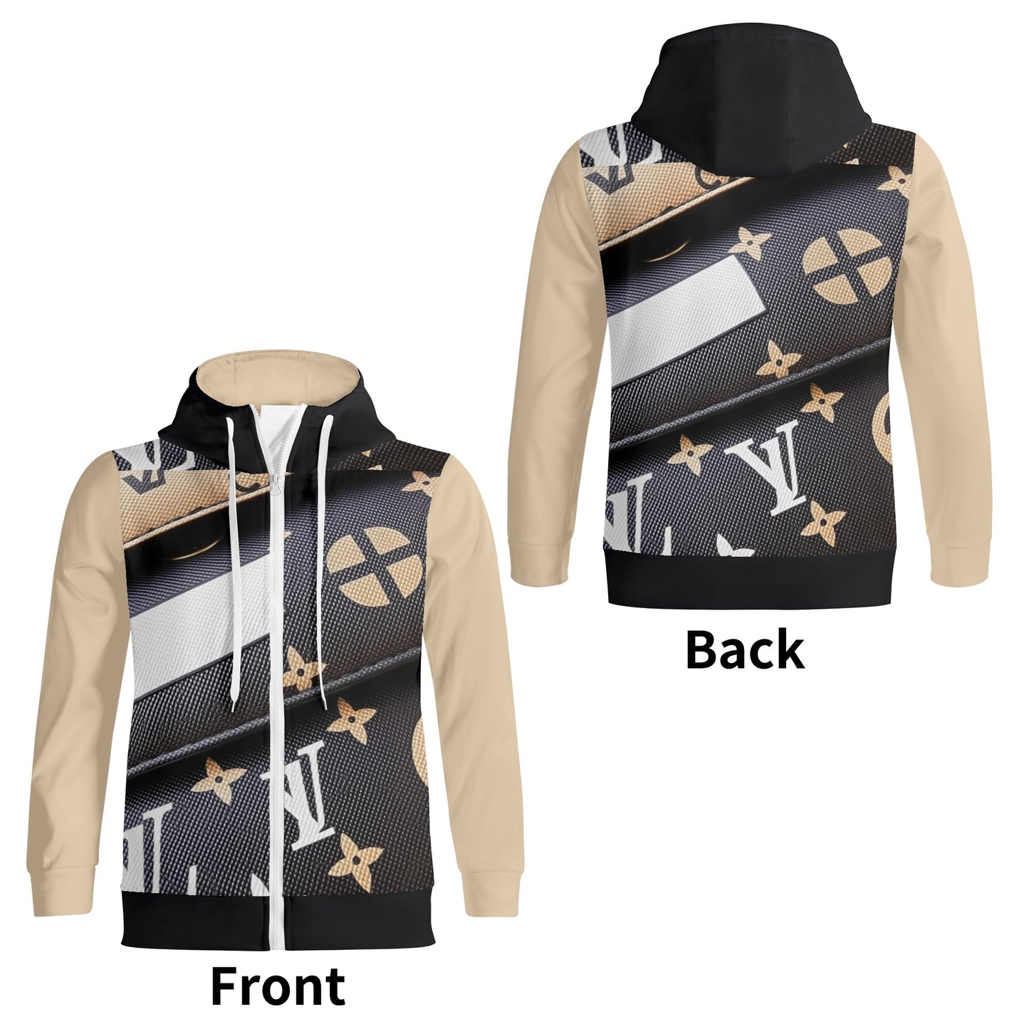 Adult Full Zip Turtleneck Hoodie Streetwear