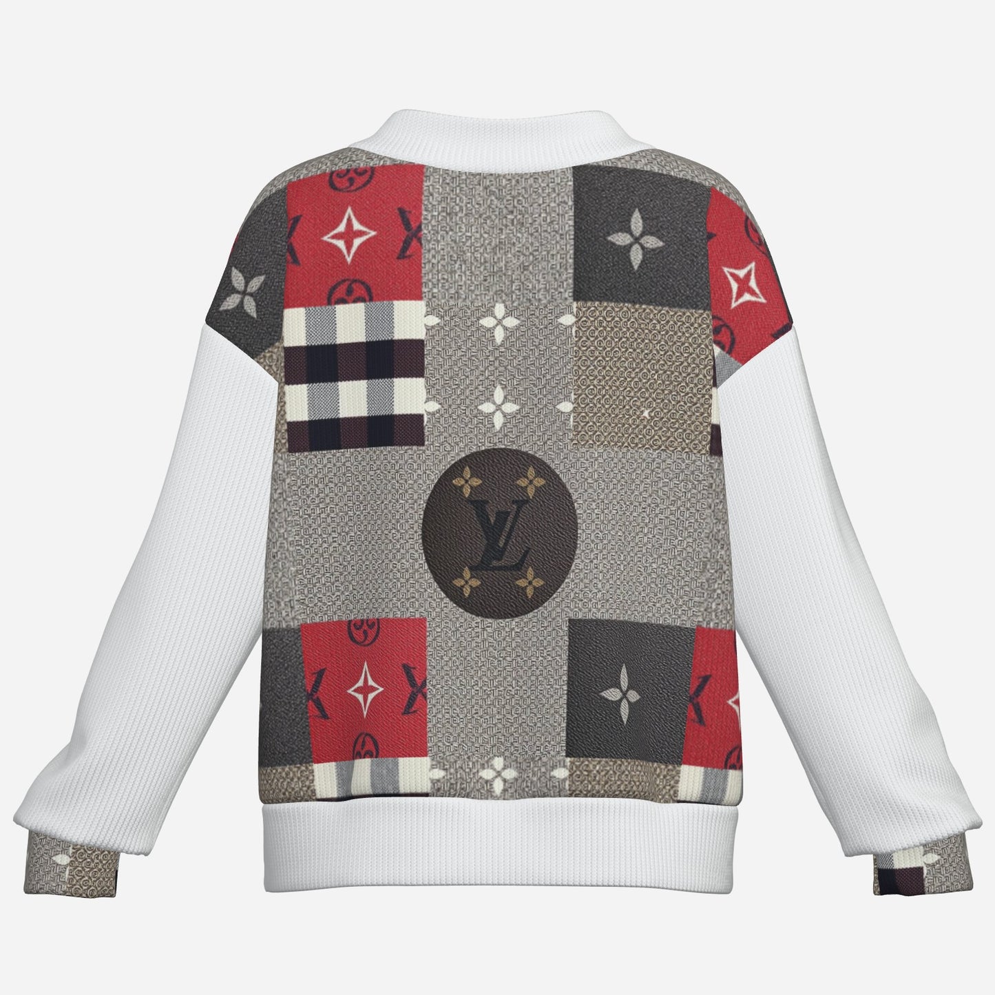 All-Over Print Women's V-Neck Causal Sweatshirt