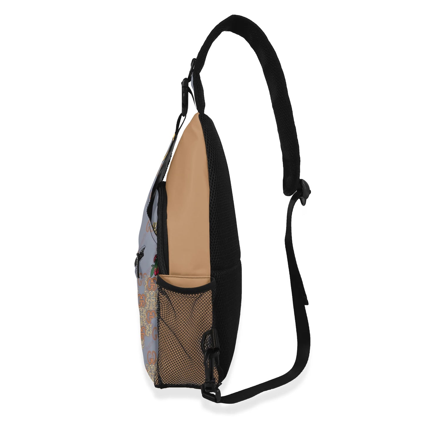 Versatile Polyester Crossbody Chest Bag by Giore - Spacious Interior with Zipper & Mesh Pockets - Sport, Travel & Business Essential