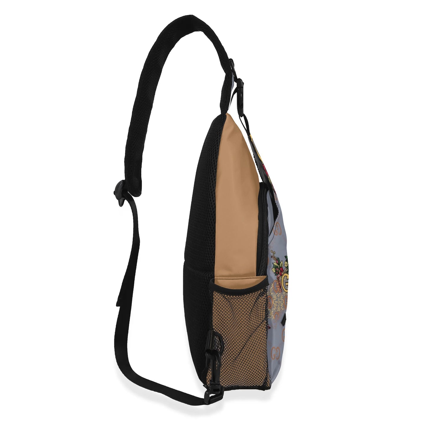 Versatile Polyester Crossbody Chest Bag by Giore - Spacious Interior with Zipper & Mesh Pockets - Sport, Travel & Business Essential