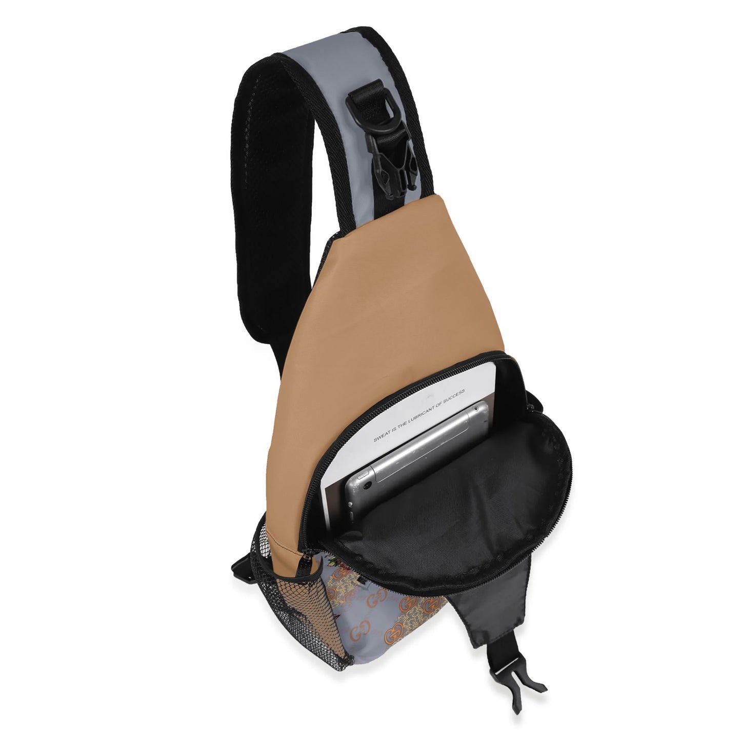 Versatile Polyester Crossbody Chest Bag by Giore - Spacious Interior with Zipper & Mesh Pockets - Sport, Travel & Business Essential