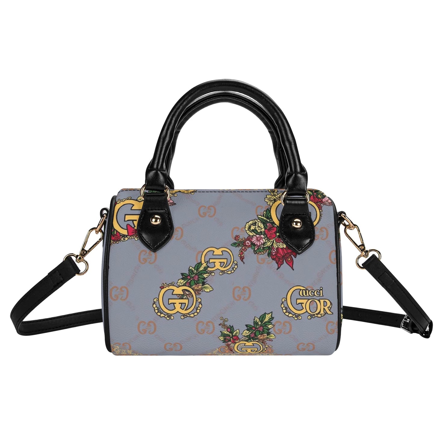Giore Womens Mini Leather Boston Bag with Patterned Design - Waterproof Shoulder Bag for Daily Use
