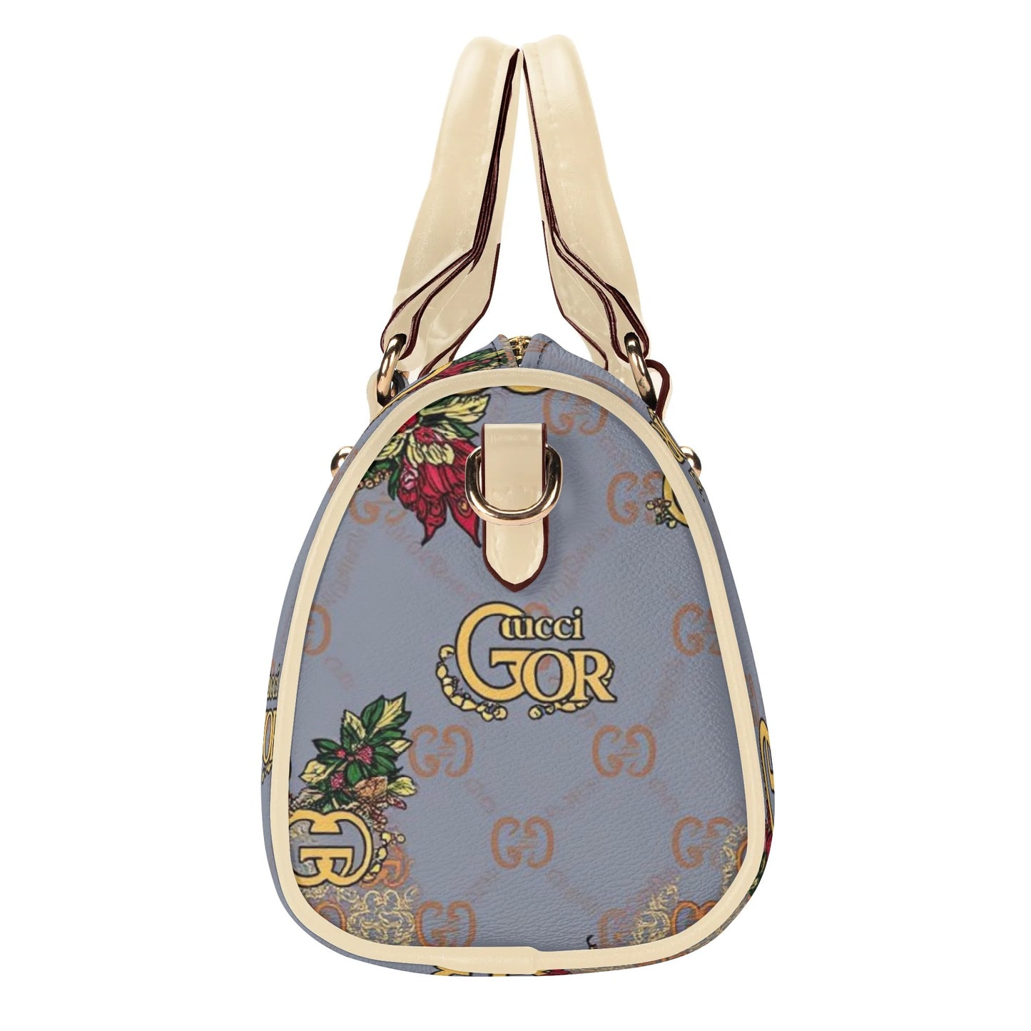 Giore Womens Mini Leather Boston Bag with Patterned Design - Waterproof Shoulder Bag for Daily Use