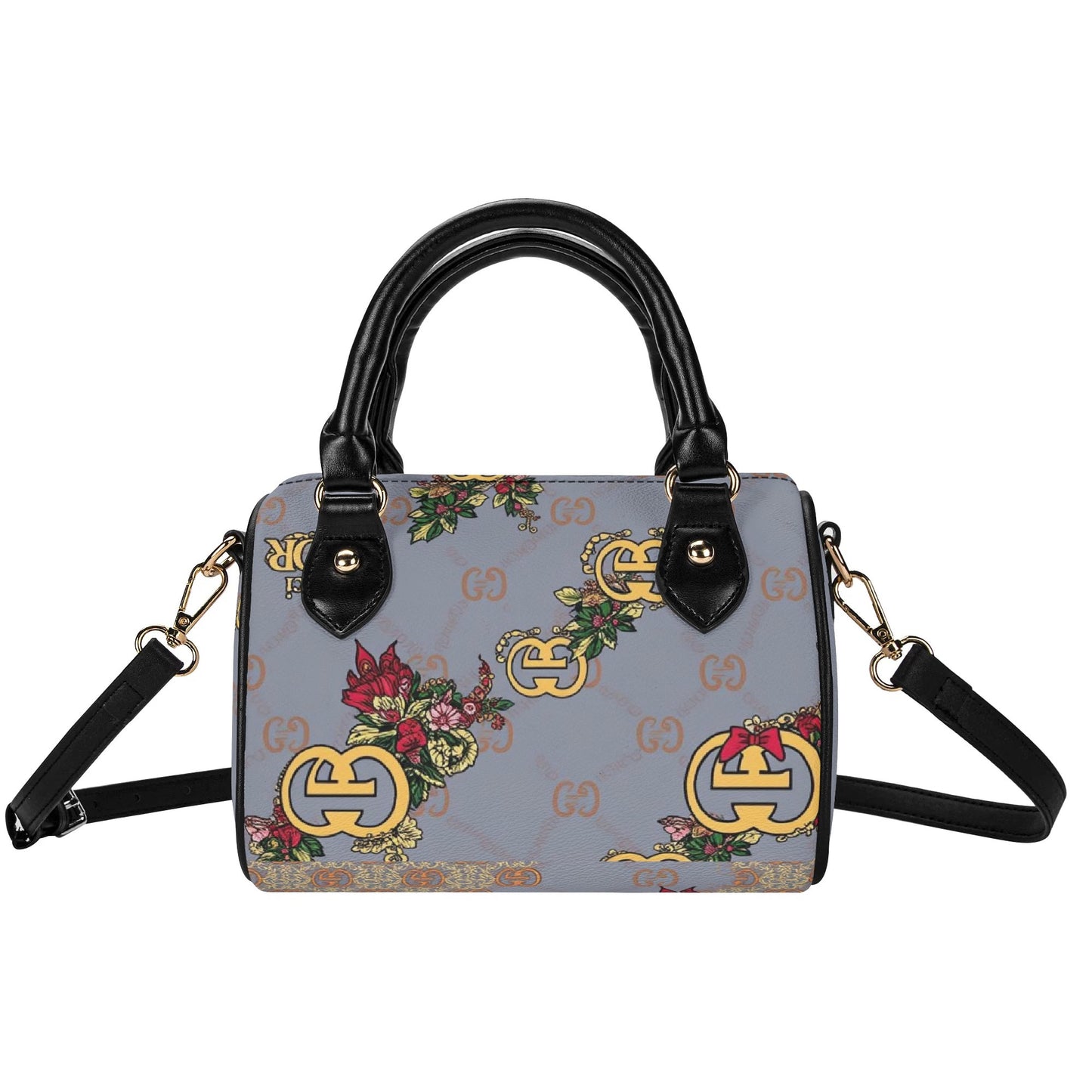 Giore Womens Mini Leather Boston Bag with Patterned Design - Waterproof Shoulder Bag for Daily Use