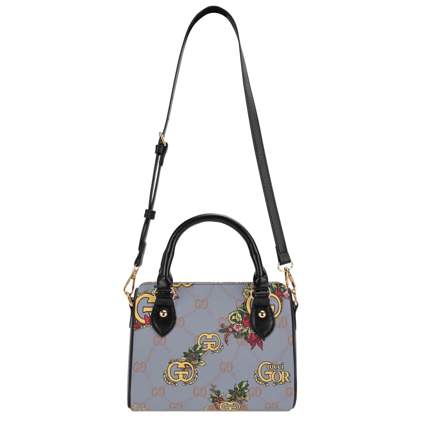 Giore Womens Mini Leather Boston Bag with Patterned Design - Waterproof Shoulder Bag for Daily Use