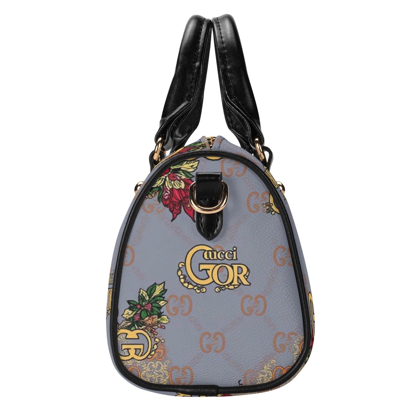 Giore Womens Mini Leather Boston Bag with Patterned Design - Waterproof Shoulder Bag for Daily Use