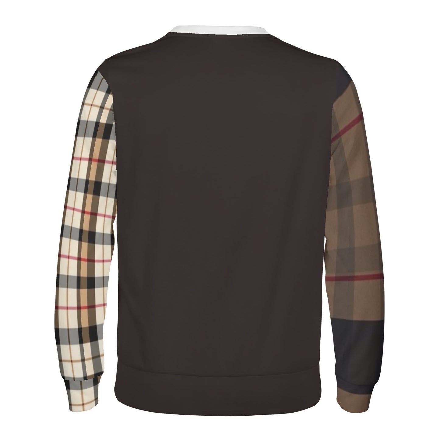 Mens All Over Print Crew Neck Sweatshirt - Streetwear Pullover with Drop Shoulder Design for Casual Wear