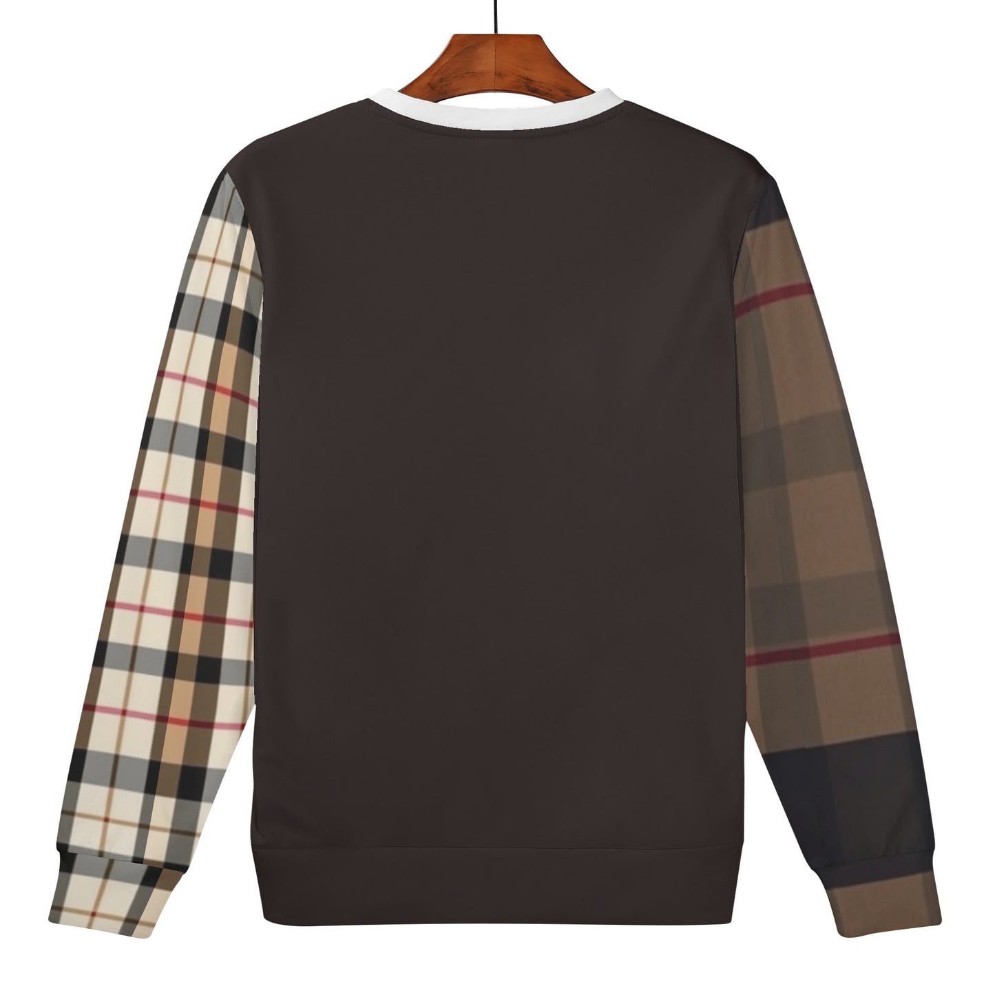 Mens All Over Print Crew Neck Sweatshirt - Streetwear Pullover with Drop Shoulder Design for Casual Wear