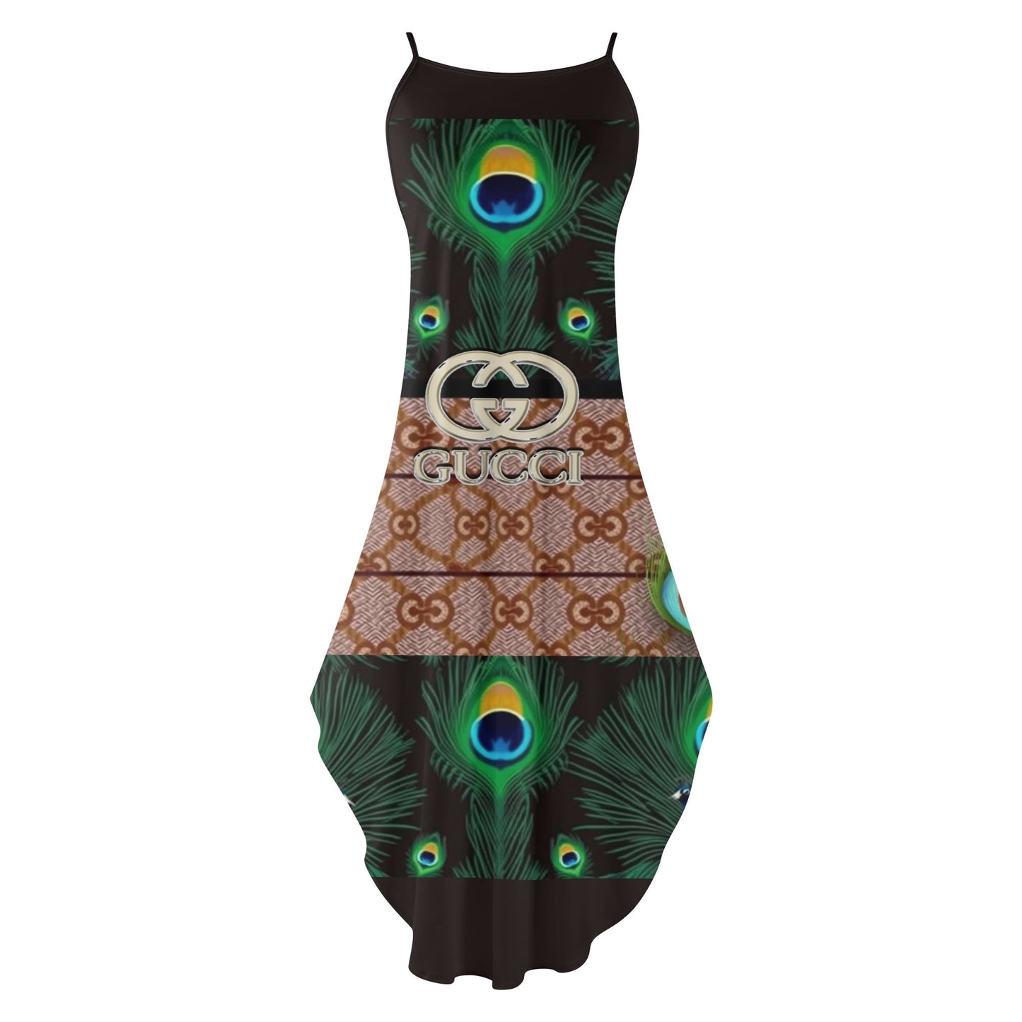 Gucci Pea by Carti Long Draped Women Sleeveless Summer Evening Gown Suspender Dress