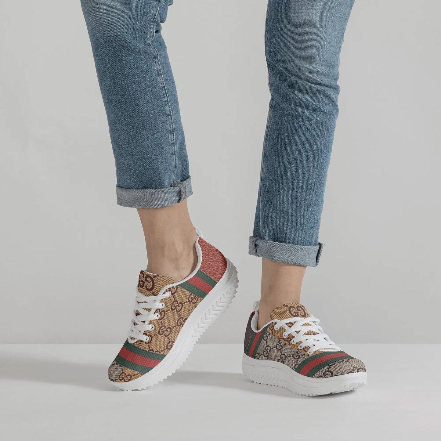 Gucci Giore Womens Mesh Heightening Rocking Shoes
