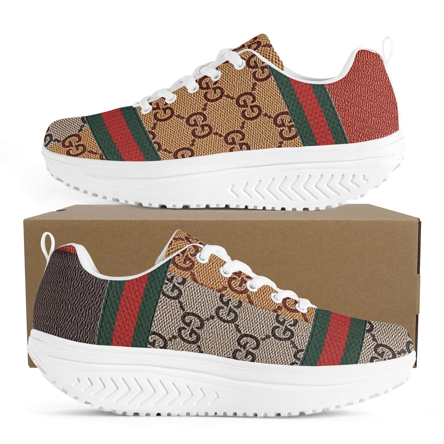 Gucci Giore Womens Mesh Heightening Rocking Shoes