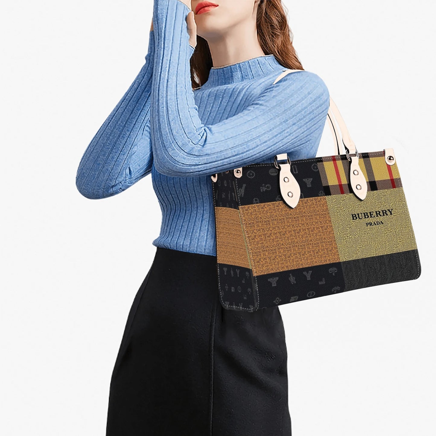 Prada berry by Carti New Version-Luxury Women Top Grain Leather Handbag