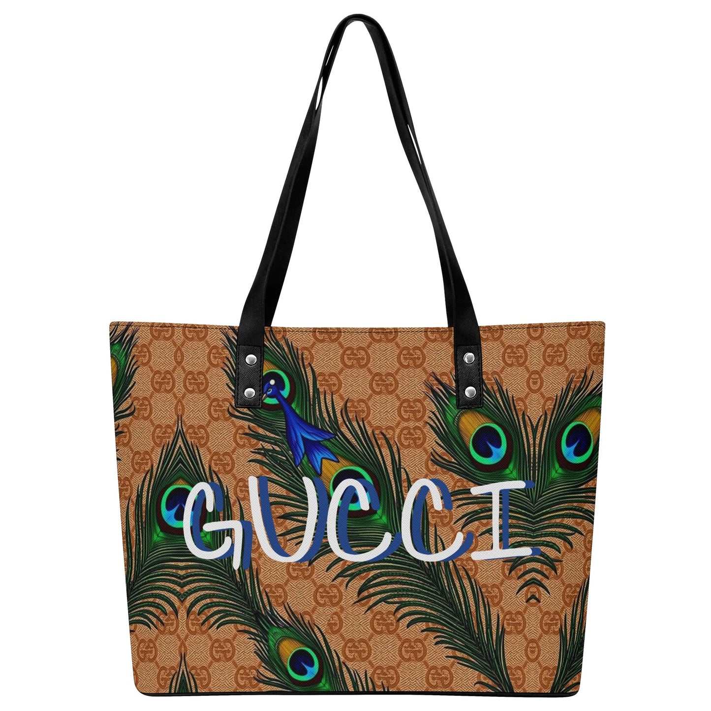 Gucci Got Ya by Carti Womens PU Leather Tote Bag with Back Zipper Pocket