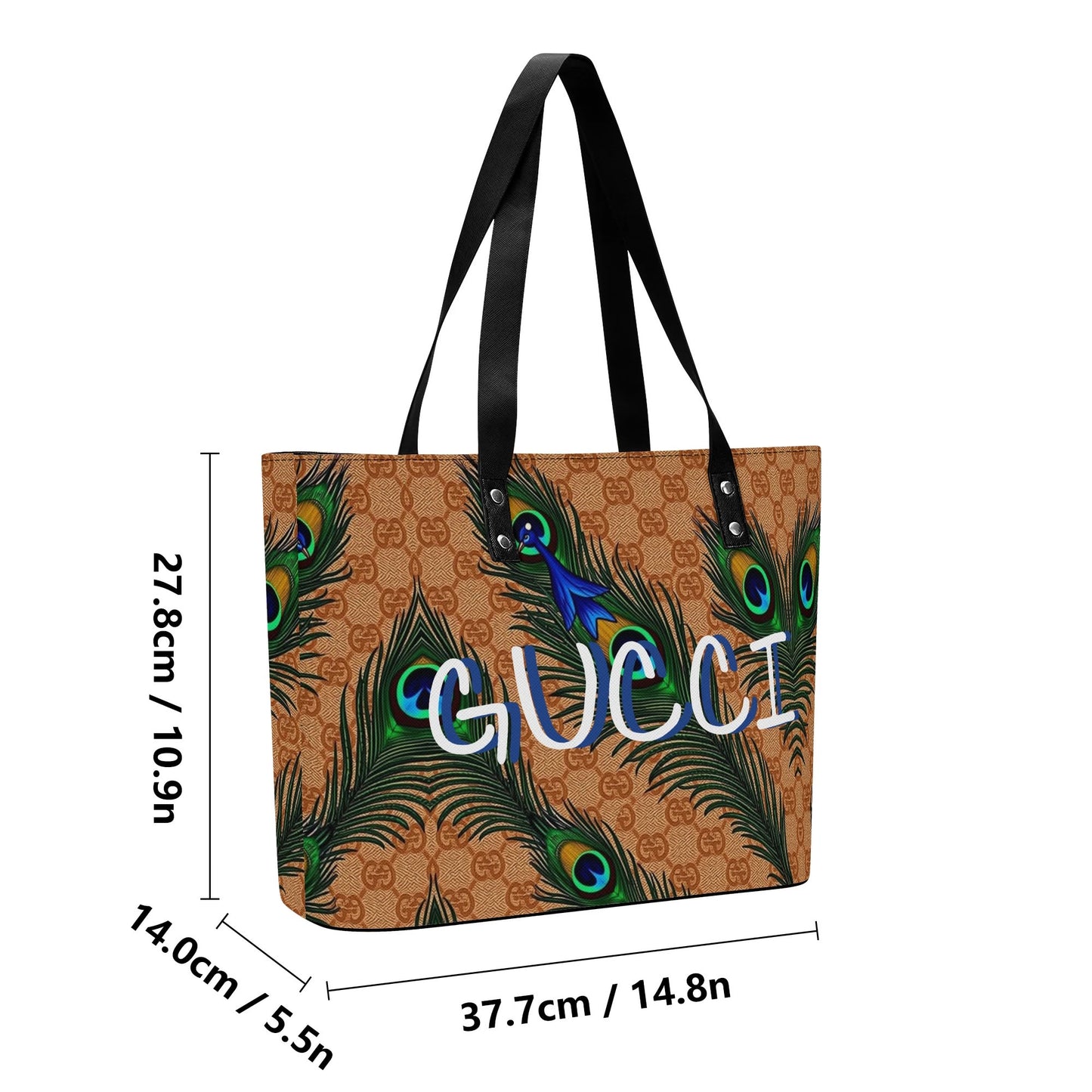 Gucci Got Ya by Carti Womens PU Leather Tote Bag with Back Zipper Pocket