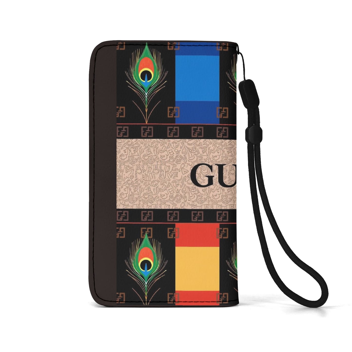 Universal Flip Wallet Phone Case - High-Quality PU Leather with Sunflower Print & Cash/Card Slots for Most Smartphones