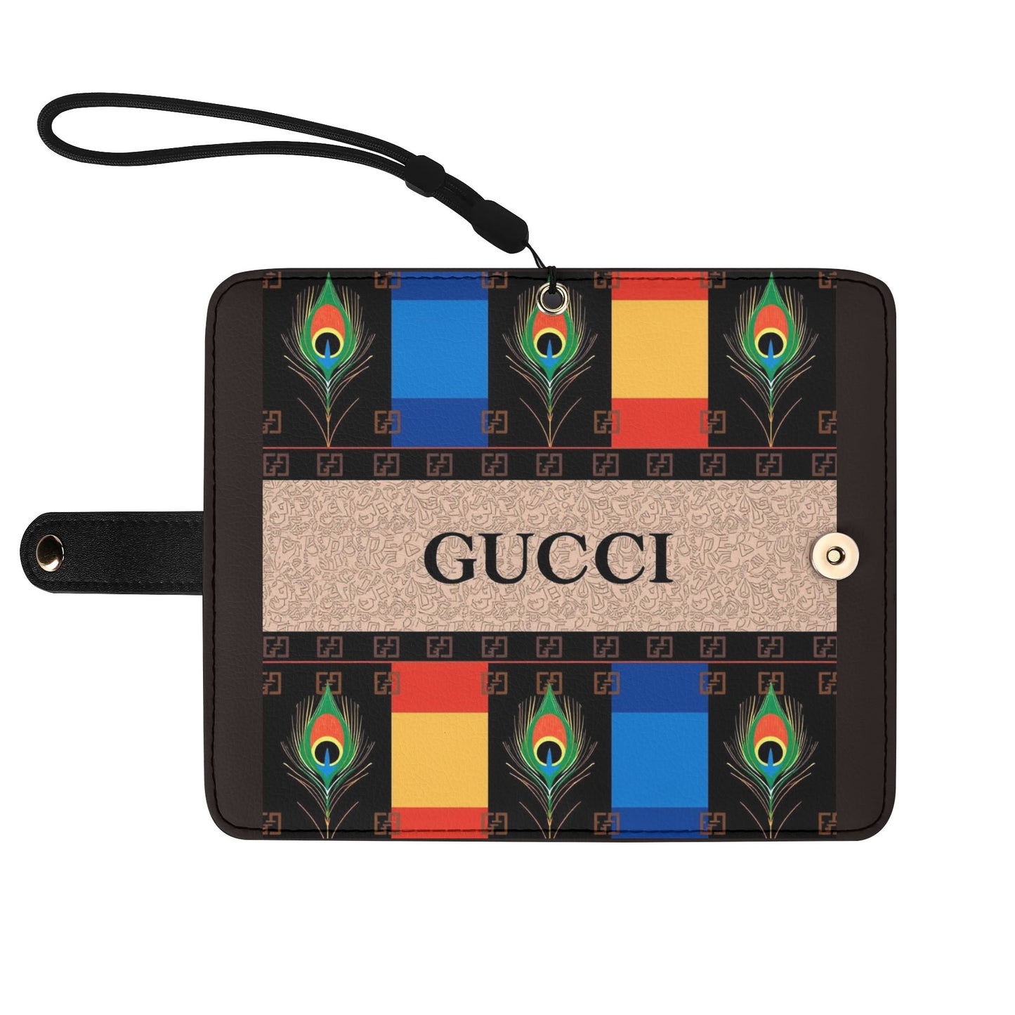 Universal Flip Wallet Phone Case - High-Quality PU Leather with Sunflower Print & Cash/Card Slots for Most Smartphones