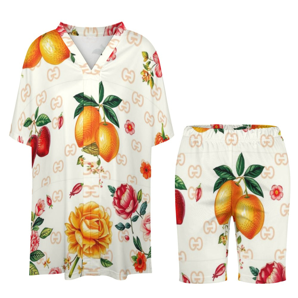 Gucci V-neck bat sleeve two piece set