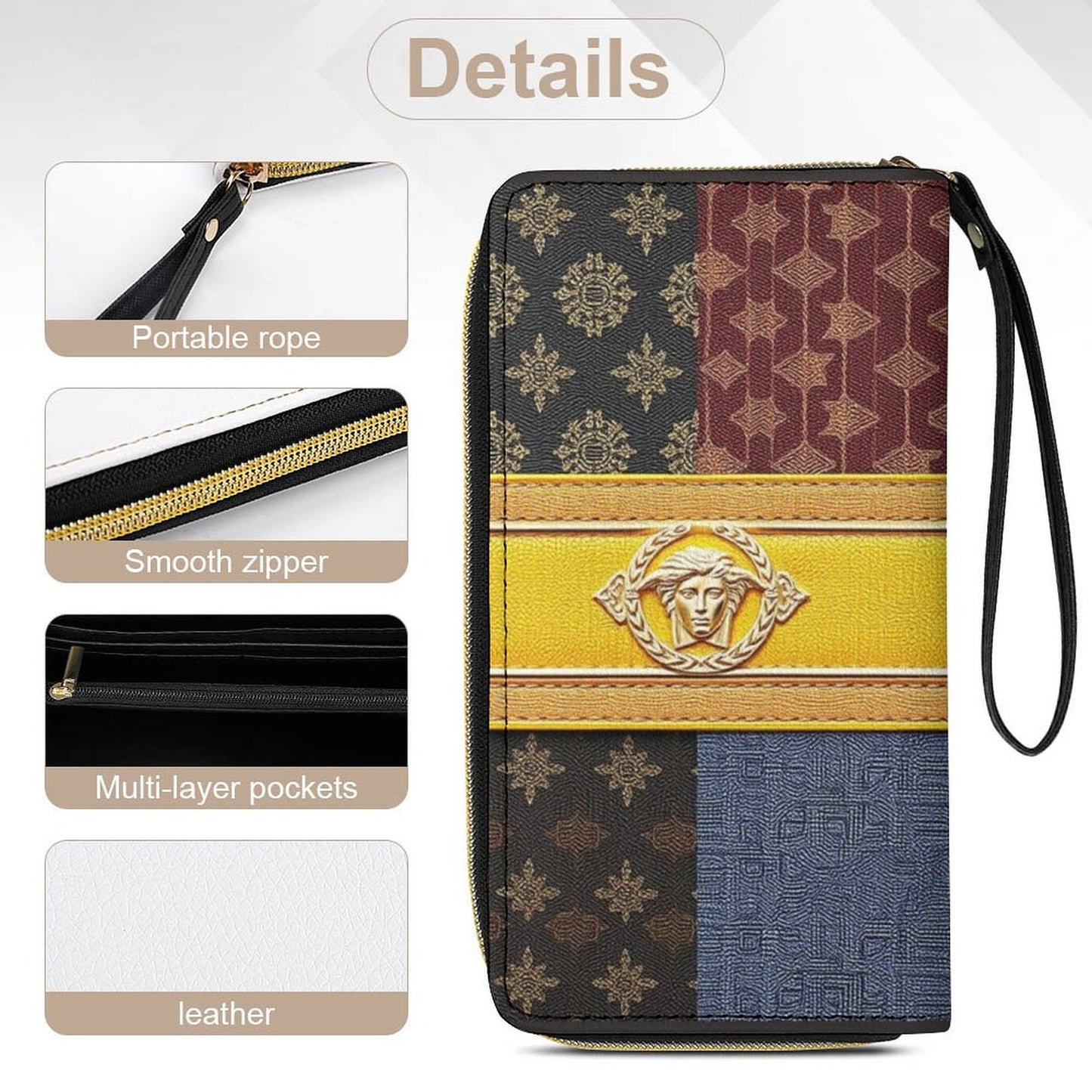 Cartier Versus Leather Wallet with Wristlet Strap