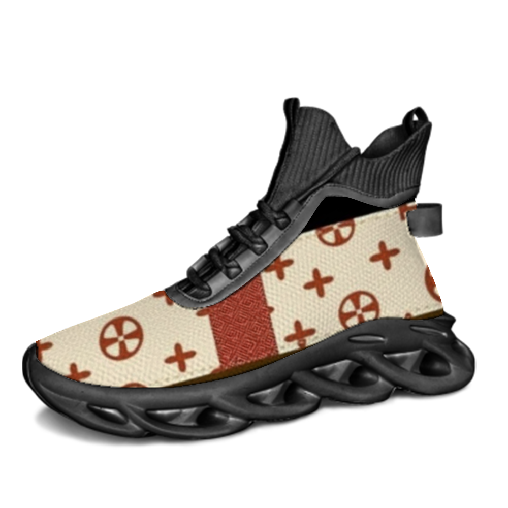 (Black) Custom Unisex Breathable High Top Blade Shoes Running Shoes
