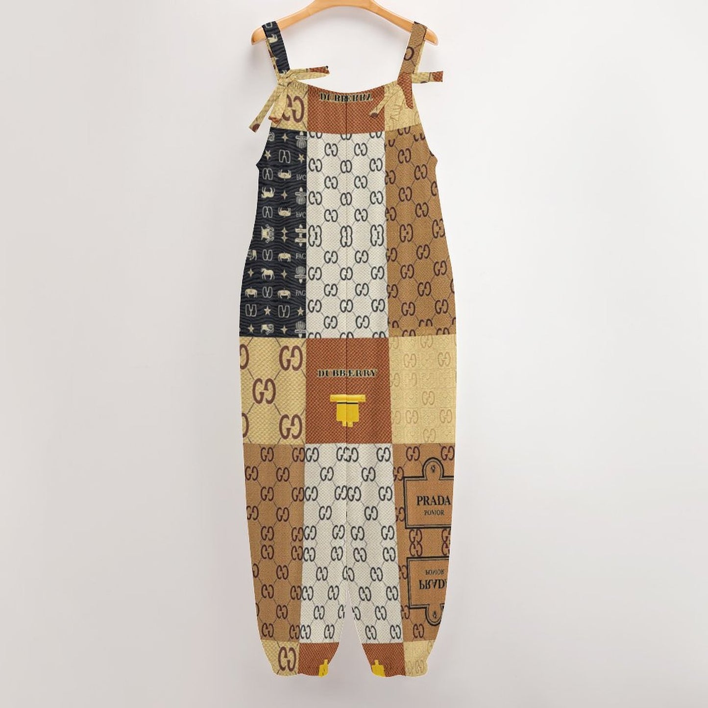 V'sace Versus By Cartier Spaghetti Strap Jumpsuit RP (All-Over Printing)