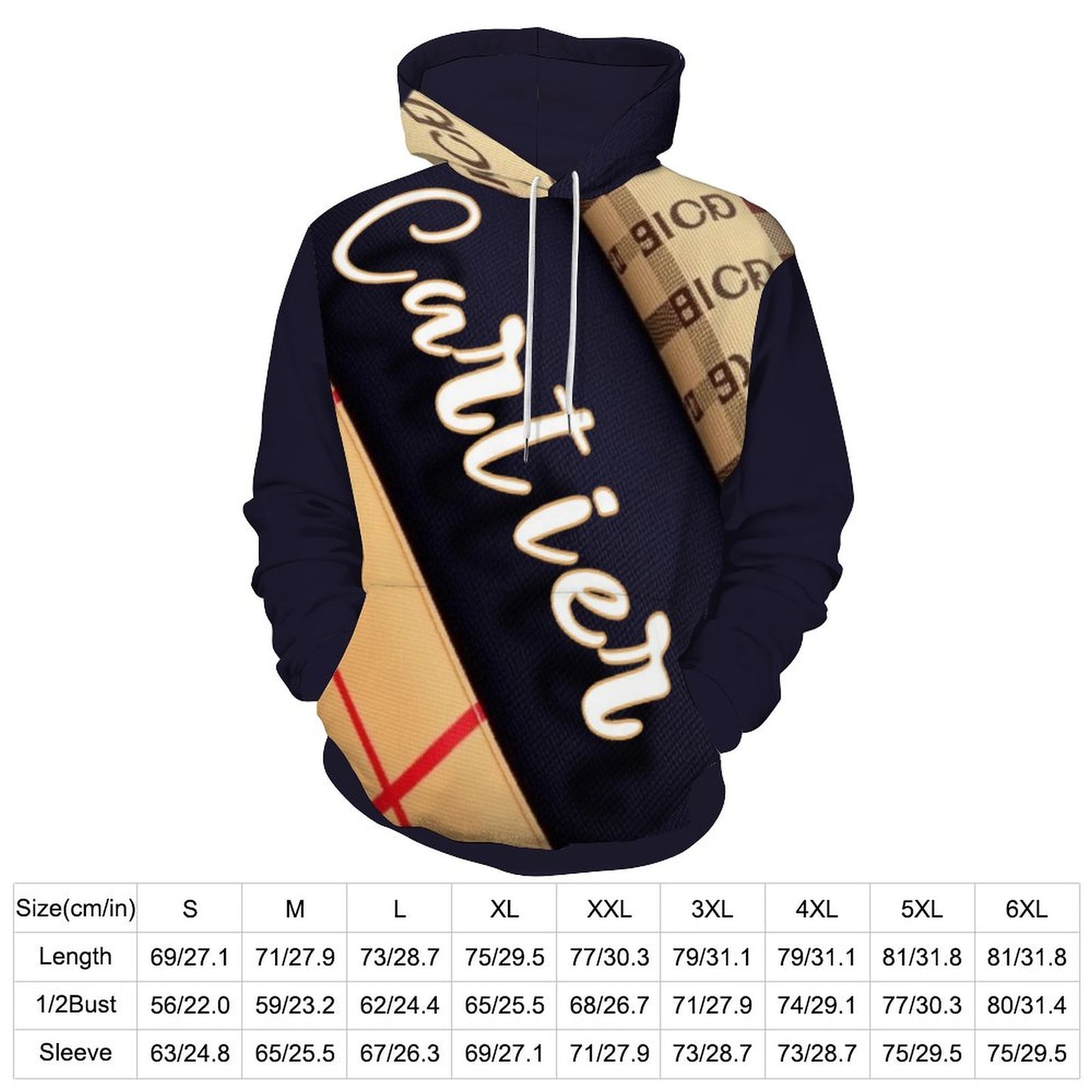 230gsm Men's Cool Hoodie with Double-layer Cap (All-Over Printing)