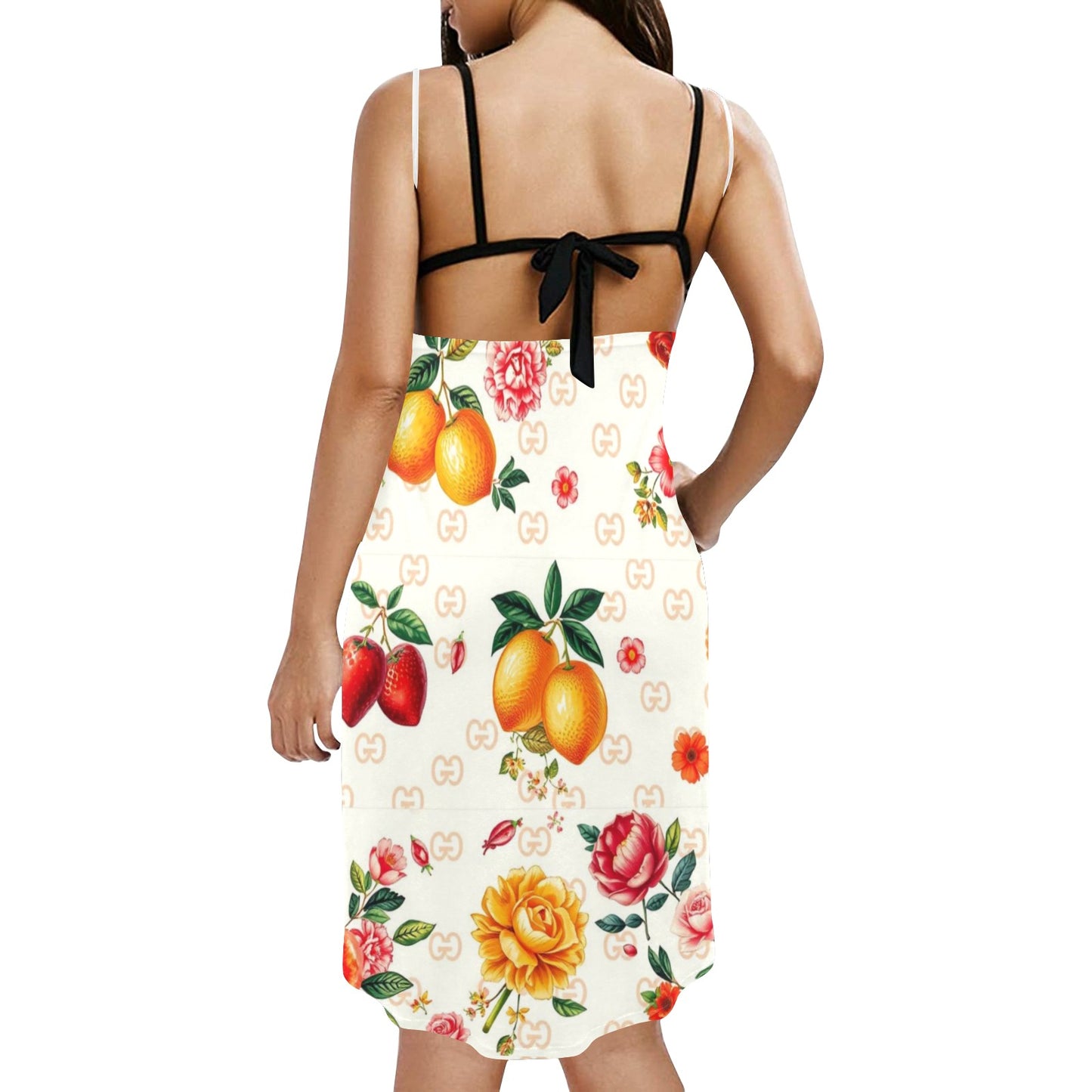 G'iore Spaghetti Strap Backless Beach Dress (D65)