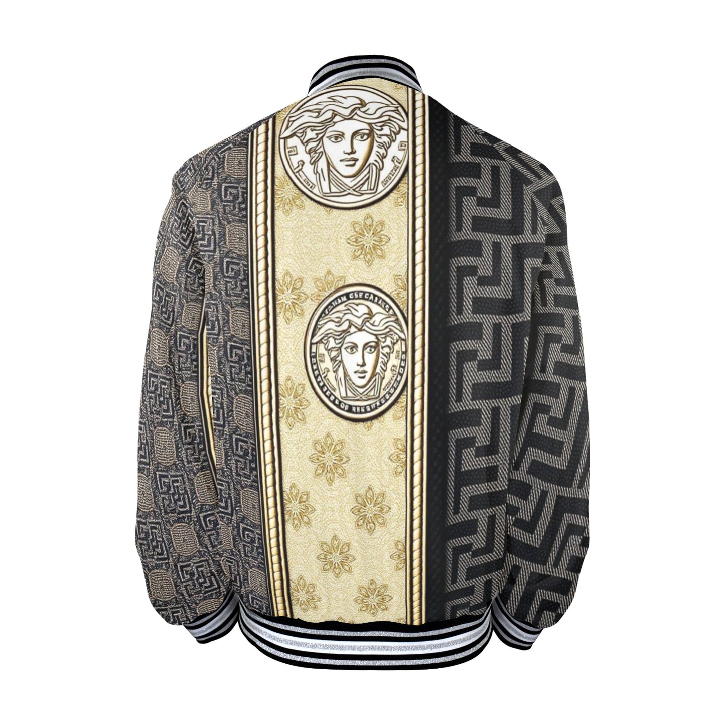 New Men's Striped Trim Bomber Jacket