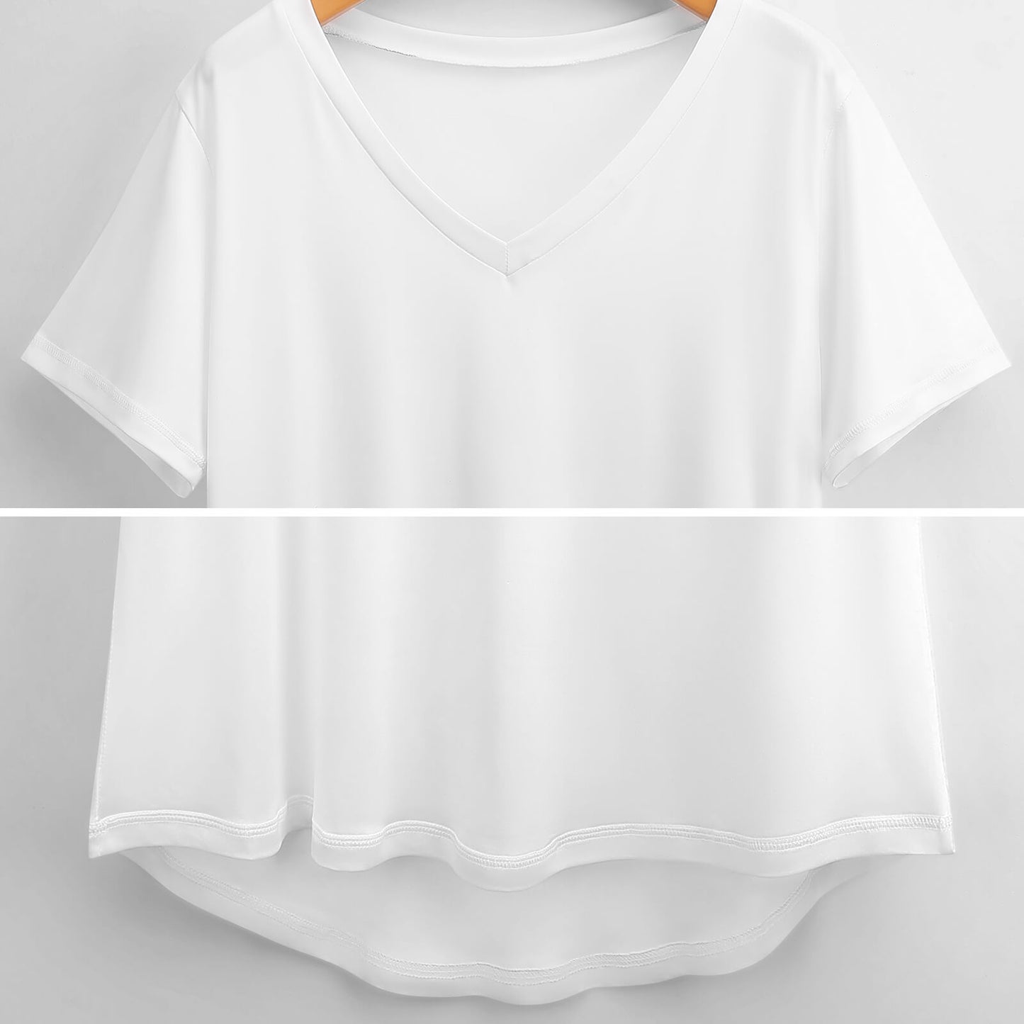 V'sace Versus By Cartier Ice Silk V Neck Short-Sleeve Women Shirt