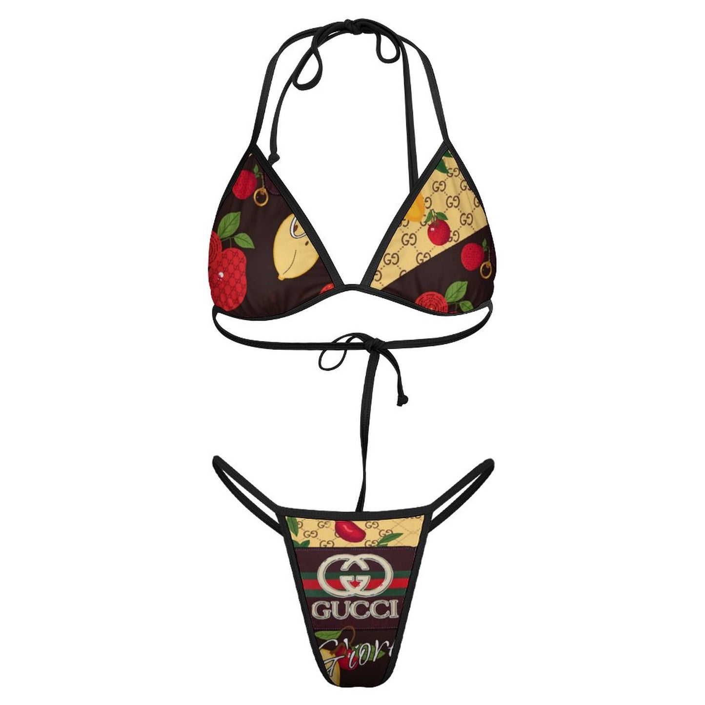 2-Piece Halter Bikini Swimwear J195D57 (All-Over Printing)