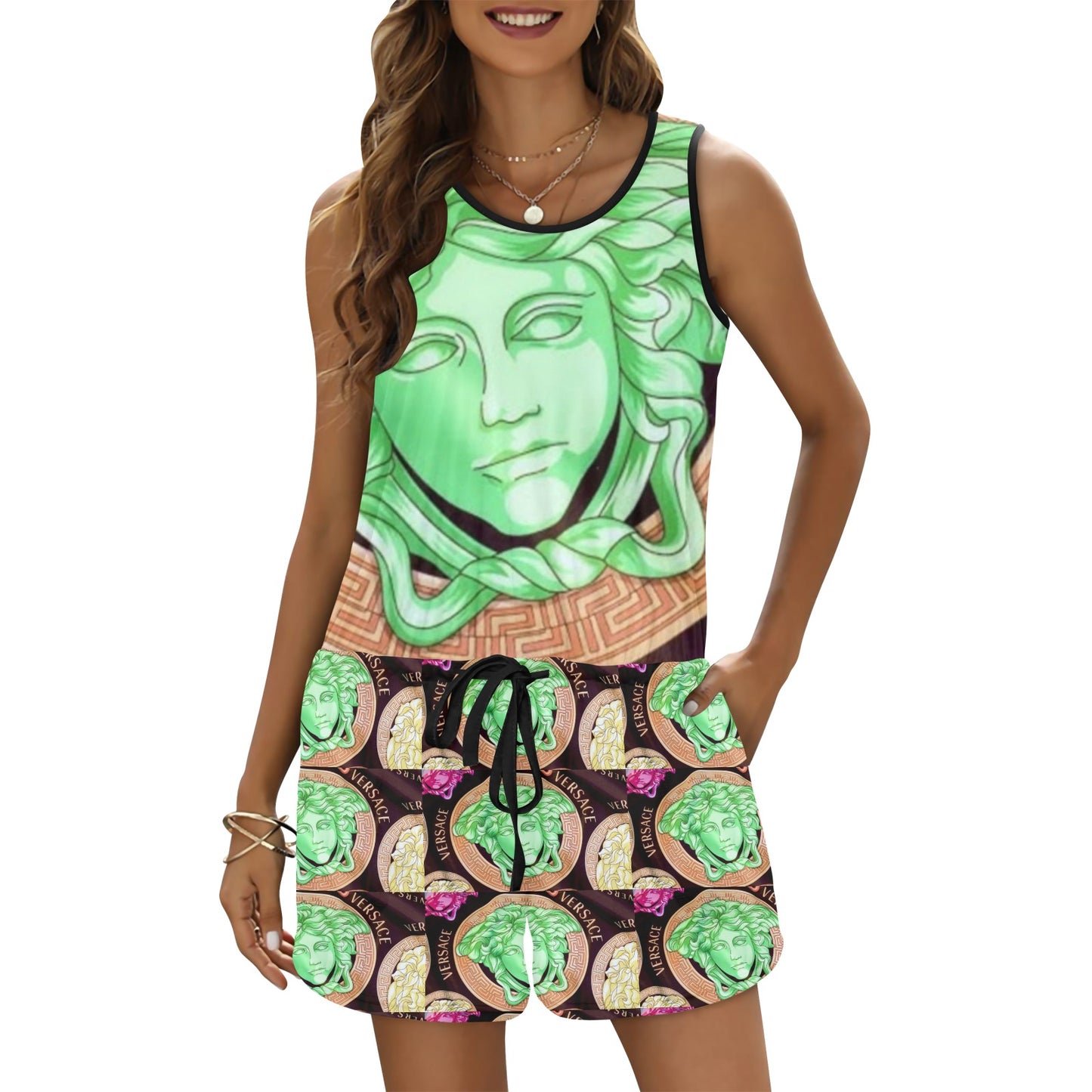 V'Sace versus Vest Short Jumpsuit (Sets 15)