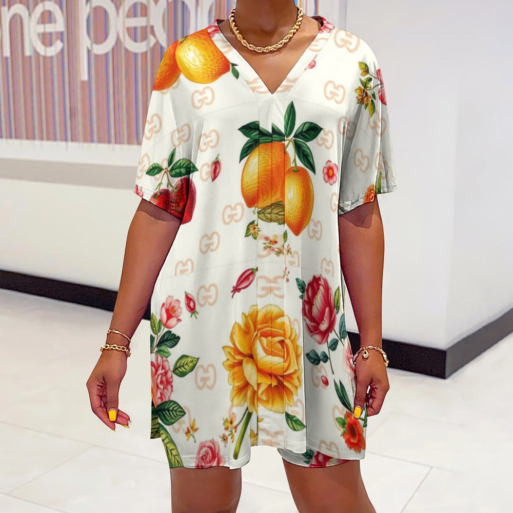 Gucci V-neck bat sleeve two piece set