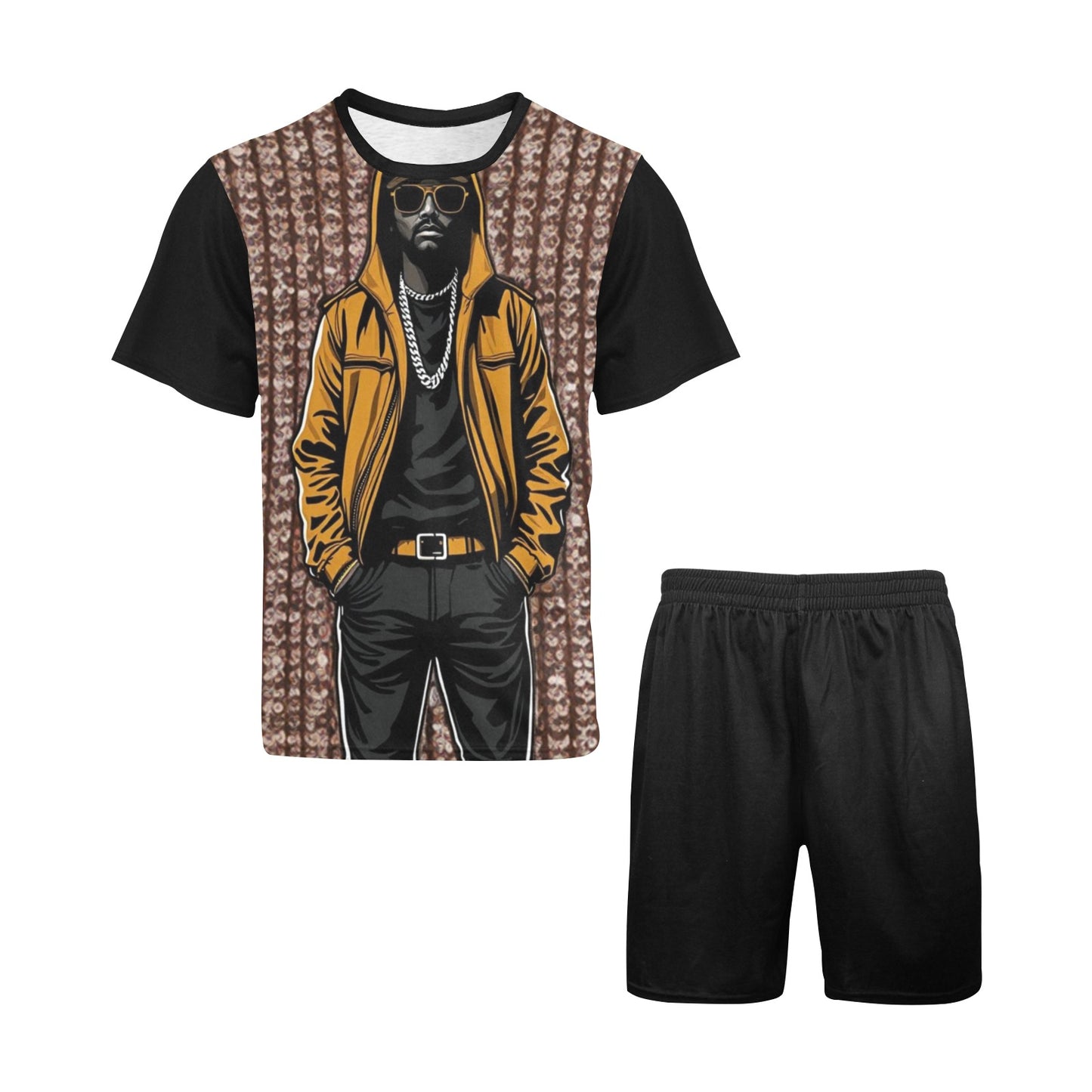 Gucci Man's by Carti Men's Short Pajama Set