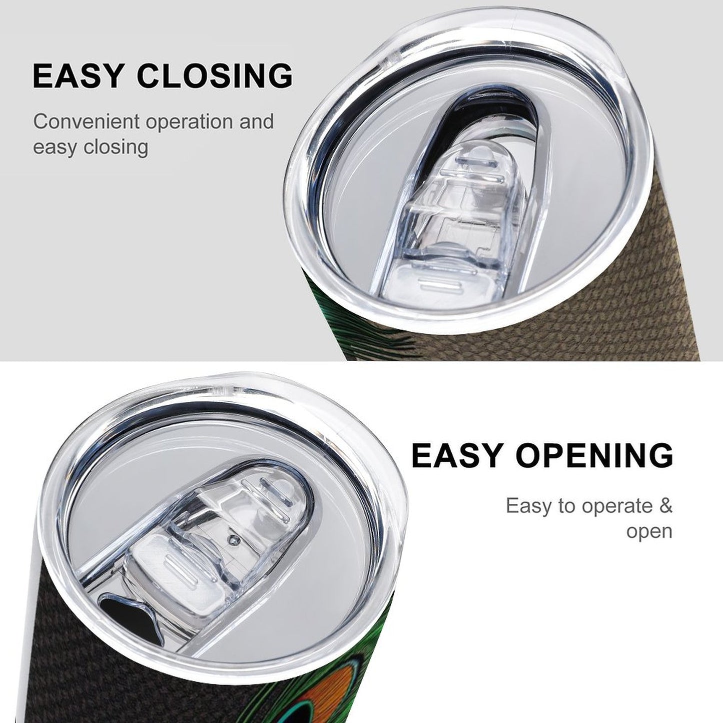 Cartii Pea 20oz Large Capacity Car Cup with Lid