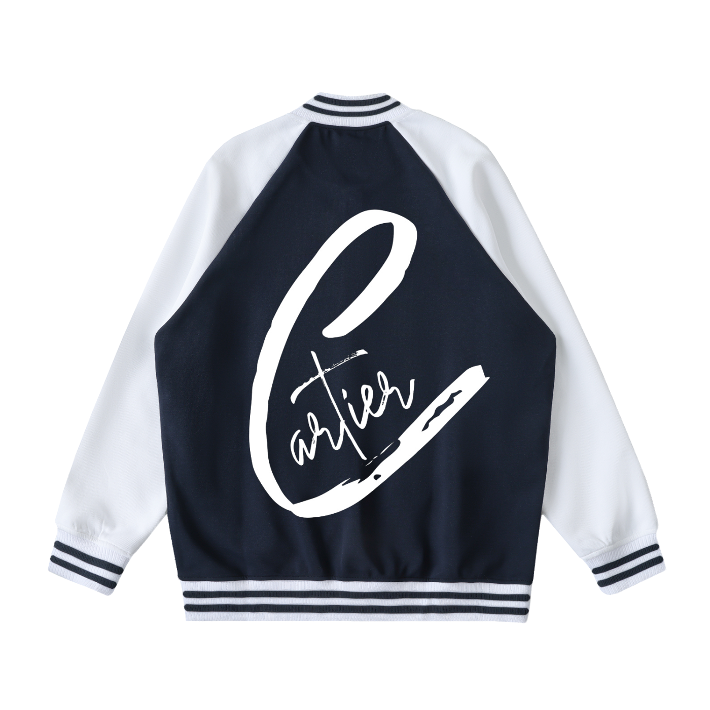Two Tone Raglan Sleeve Varsity Jacket