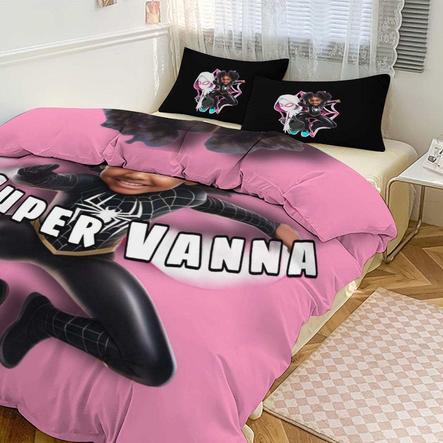 Super Vanna 3-Piece Bedding Set-86"×70"/ 218×177cm (Dual-sidede Printing)