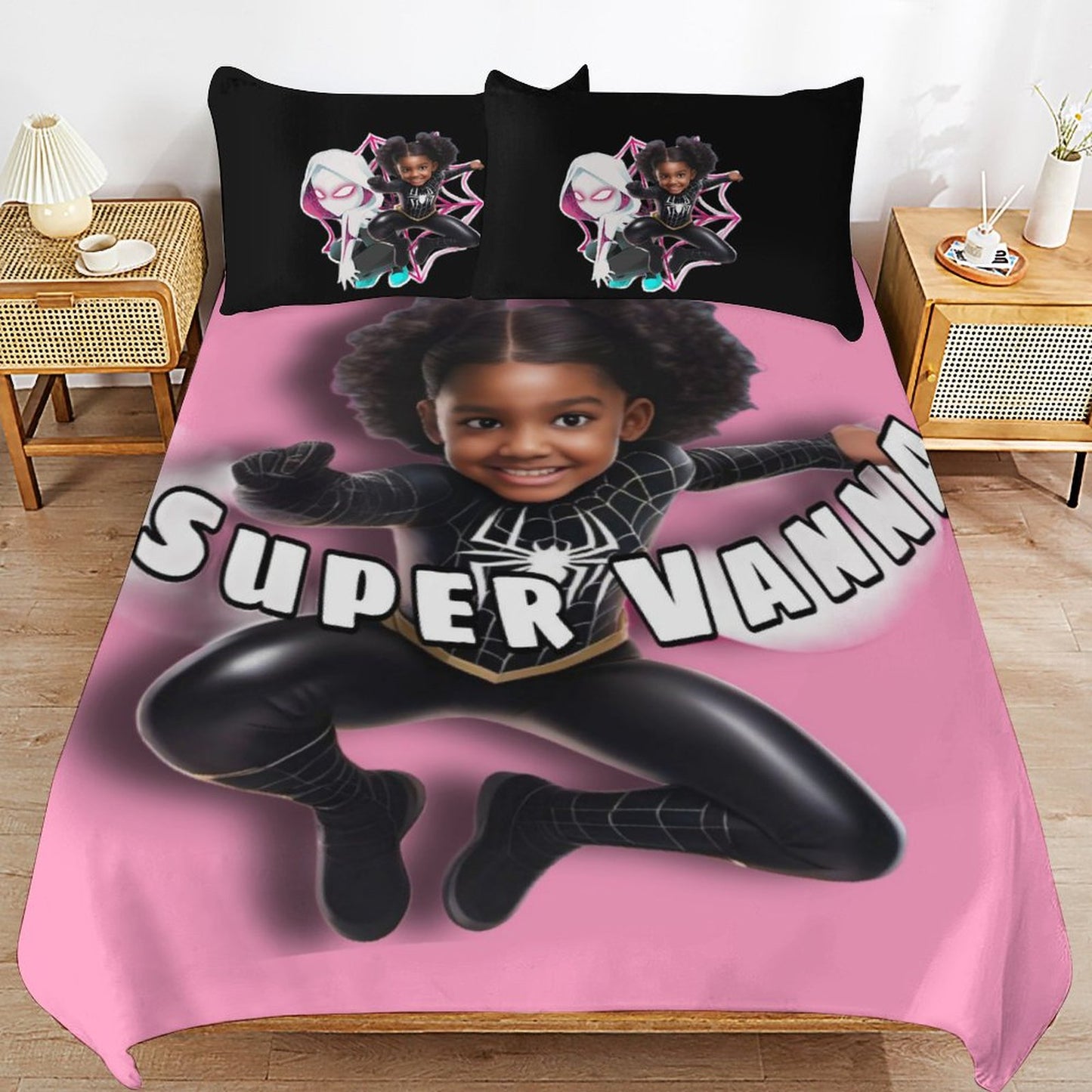 Super Vanna 3-Piece Bedding Set-86"×70"/ 218×177cm (Dual-sidede Printing)