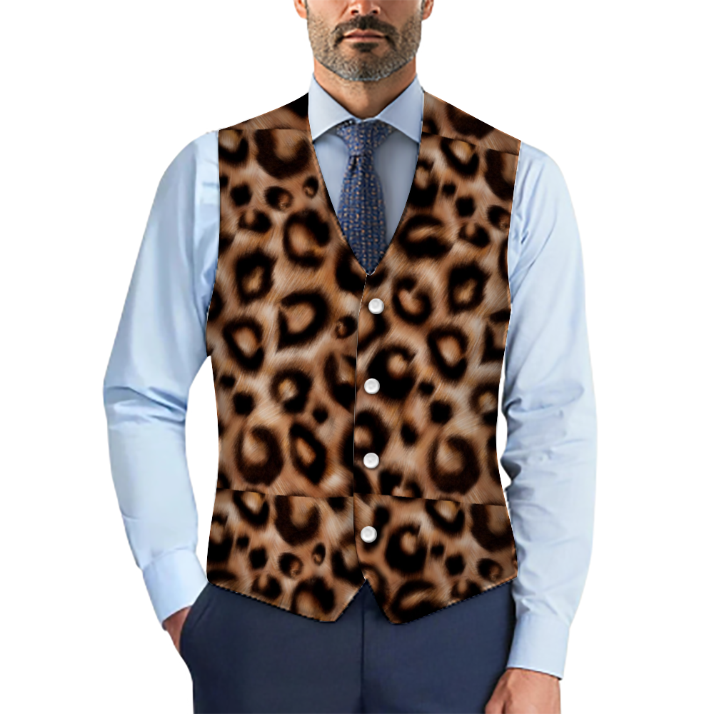 Cartier Leapord Men Suit Vest Jacket Fashion Glamour Suit Vest