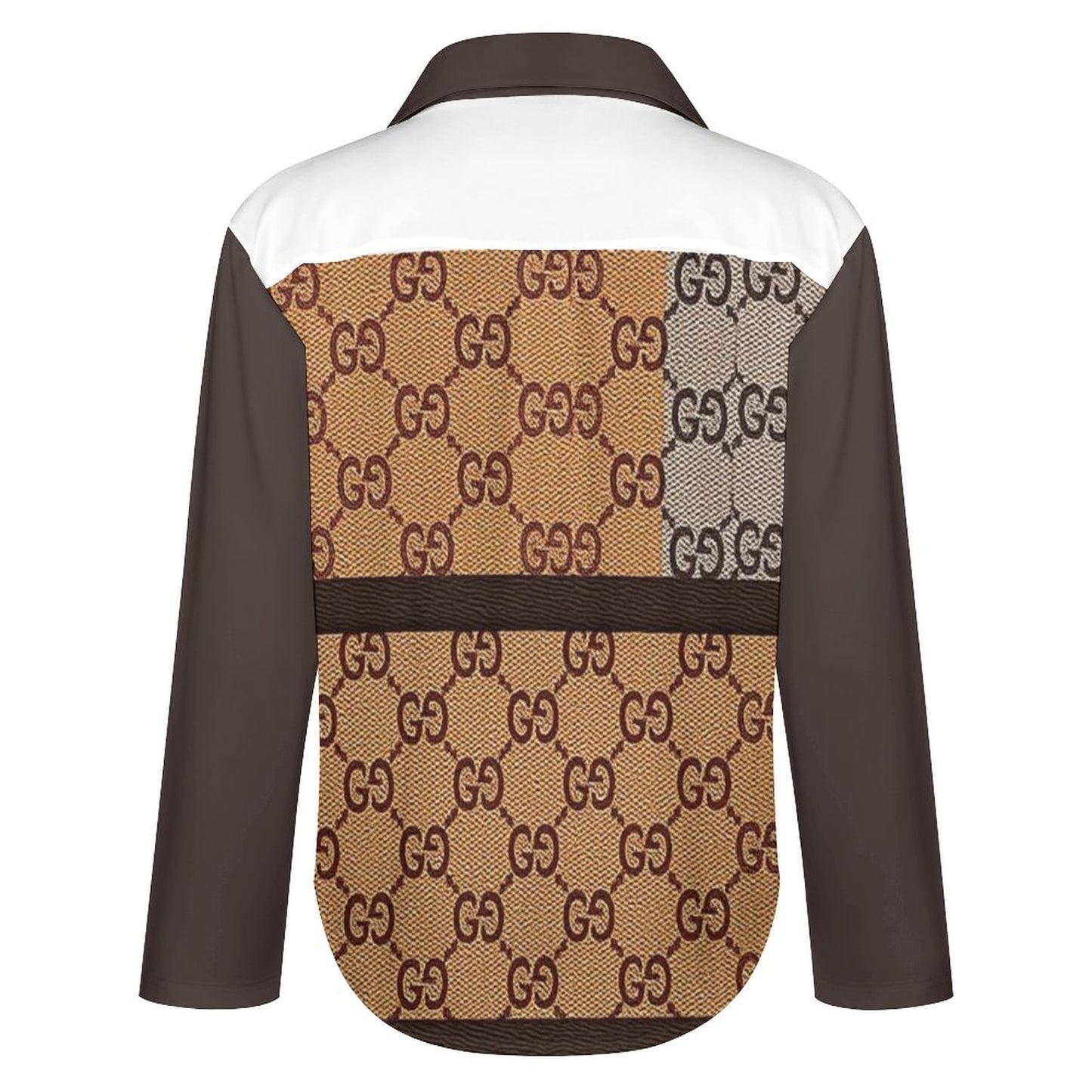 Asymmetrical Hem Shirt(All-Over Printing)